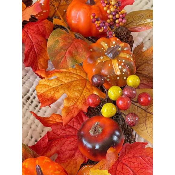 Beautiful Fall Thanksgiving Halloween Door Wreath 16” - Picture 5 of 8